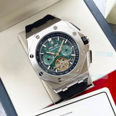 Best Quality Copy Audemars Piguet Royal Oak Offshore 45mm Dial  Watch Black Rubber Strap